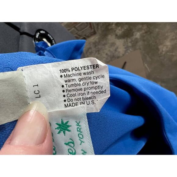 Dress sheath big bow puff sleeves blue long sleeve - Picture 12 of 12